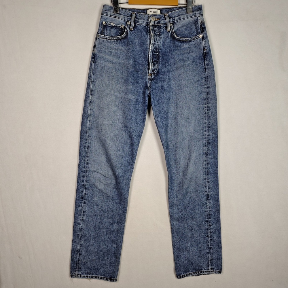 AGOLDE 90's Mid Rise Loose Fit Jeans Blue Organic Cotton A154-1206 Size 27
